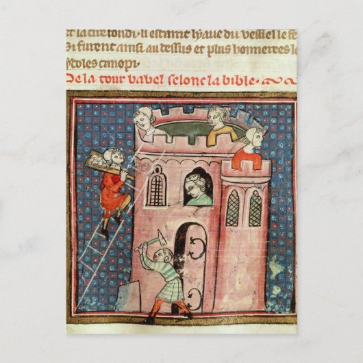 Carte Postale La construction de la tour de Babel (Devant)