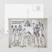 Carte Postale La conversion des Aztèques en Romains (Devant / Derrière)