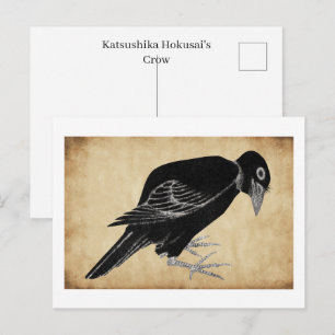 Carte Postale La corneille de Katsushika Hokusai 1814