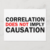 Carte Postale La Corrélation N'Implique Pas La Causation (Devant)