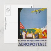 Carte Postale La Côte Basque Par Avion (Devant / Derrière)