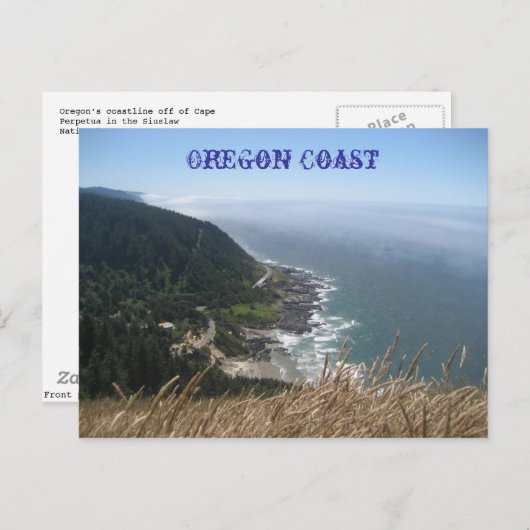 Carte Postale La côte de l'Oregon (Devant / Derrière)