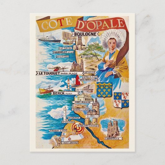 Carte Postale La Côte d'Opale de France (Devant)