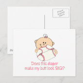 Carte Postale La couche Faire paraître mon cul grand? (Devant / Derrière)