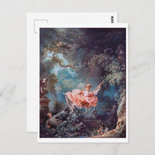 Carte Postale La Coupe, Fragonard (Devant / Derrière)