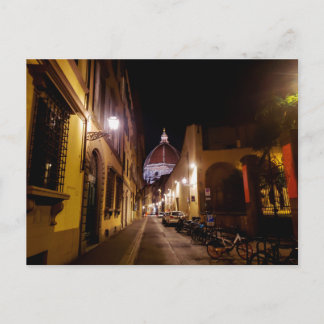 Carte Postale La coupole de la cathédrale de Florence la nuit
