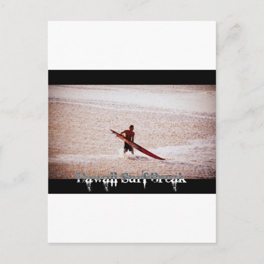 Carte Postale La coupure de surf d'Hawaï surfe (Devant)