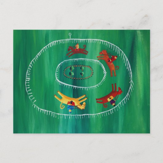 Carte Postale La course à cheval (Devant)