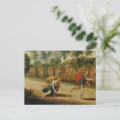 Carte Postale La course d'Atalanta et Hippomène (huile sur panne (Debout devant)