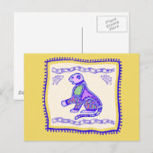 Carte Postale La courtepointe léopard (Devant / Derrière)