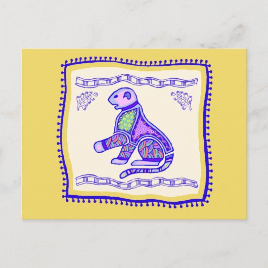 Carte Postale La courtepointe léopard (Devant)