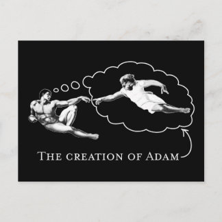 Carte Postale La Création d'Adam (dieu)