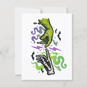 Carte Postale La création d'Adam - La parodie de dessin d'Hallow