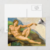 Carte Postale La Création D'Adam Parody (Devant / Derrière)