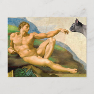 Carte Postale La Création D'Adam Parody