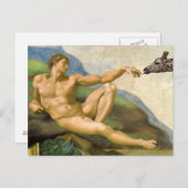 Carte Postale La Création D'Adam Parody (Devant / Derrière)