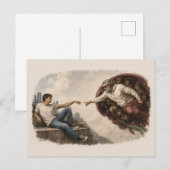 Carte Postale La Création d'Adam - Twist Moderne (Devant / Derrière)