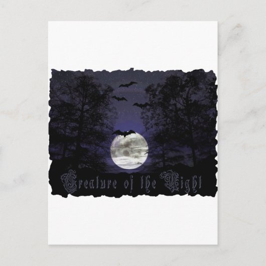 Carte Postale La créature de la nuit la plus sombre (Devant)