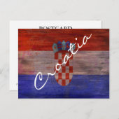 Carte Postale La Croatie a affligé le drapeau (Devant / Derrière)