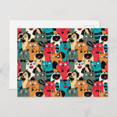 Carte Postale La Crowd of cats (Devant / Derrière)