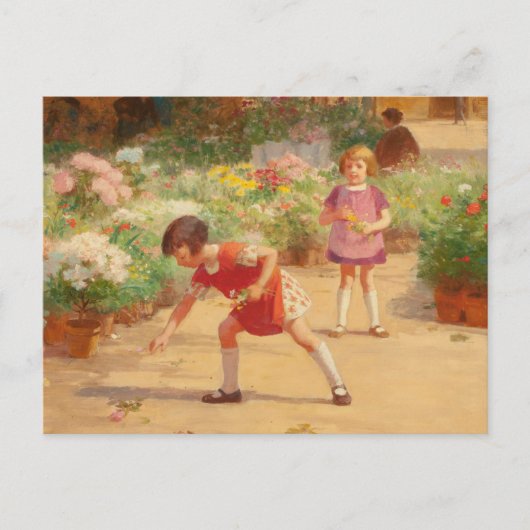 Carte Postale La Cueillette des Fleurs | Victor Gabriel Gilbert (Devant)