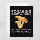 Carte Postale La cueillette n'est pas un hobby Champignon giroll (Devant / Derrière)