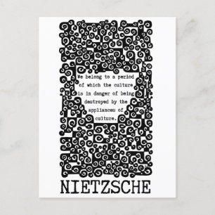 Carte Postale La CULTURE est en danger citation de Nietzsche