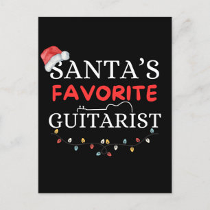 Carte Postale La Cute guitariste préférée de père Noël