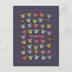 Carte Postale La Dame aux chats