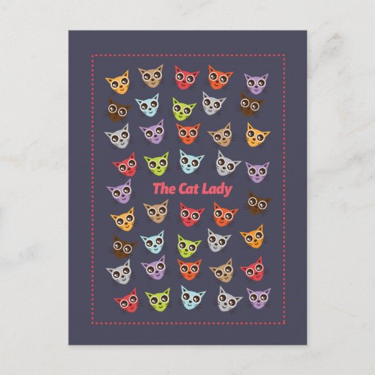 Carte Postale La Dame aux chats (Devant)