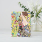 Carte Postale La Dame Avec Peinture De Ventilateur (Debout devant)