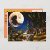 Carte Postale La dame dans la lune (Devant / Derrière)