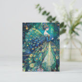Carte Postale La dame dans la robe d'Imaginaire Blue Peacock (Debout devant)