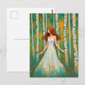 Carte Postale La Dame de la forêt (Devant / Derrière)