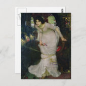 Carte Postale La Dame de Shallot par John Waterhouse (Devant / Derrière)