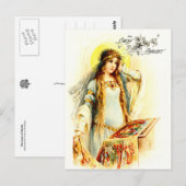 Carte Postale La Dame de Shalott (Devant / Derrière)