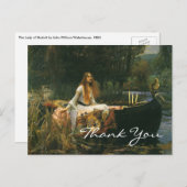 Carte Postale La Dame de Shalott de Waterhouse (Devant / Derrière)