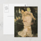 Carte Postale La Dame de Shalott - John William Waterhouse (Devant / Derrière)