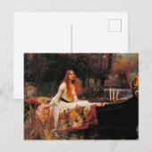 Carte Postale La Dame de Shalott John William Waterhouse (Devant / Derrière)