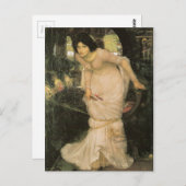 Carte Postale La DaMe De ShaLoTT ReGaRdAnT LaNCELoT (Devant / Derrière)