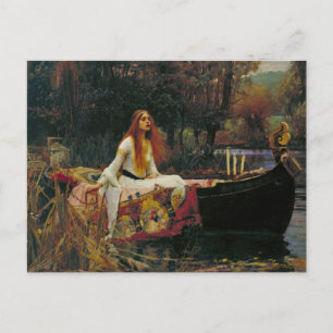 Carte Postale La Dame de Shalott sur l'eau