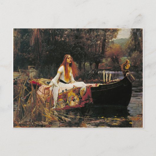 Carte Postale La Dame de Shalott, vers 1888 par John Waterhouse (Devant)