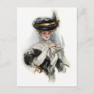 Carte Postale La Dame de Thé de l'après-midi