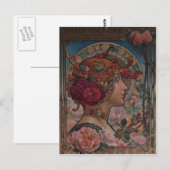 Carte Postale La Dame des roses (Devant / Derrière)