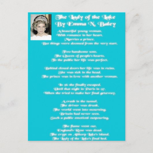 Carte Postale La Dame du lac (Devant)