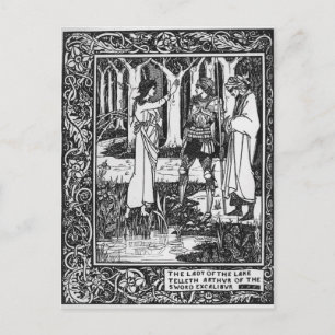 Carte Postale La Dame du lac telleth Arthur