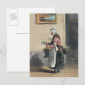 Carte Postale La Dame du Nettoyage, des Femmes de Paris (Devant / Derrière)