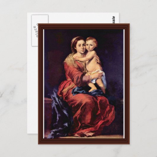 Carte Postale La Dame Du Rosaire (Devant / Derrière)