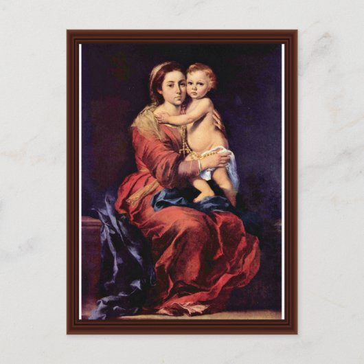 Carte Postale La Dame Du Rosaire (Devant)