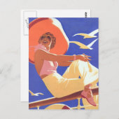 Carte Postale La Dame en croisière (Devant / Derrière)